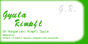 gyula rimpfl business card